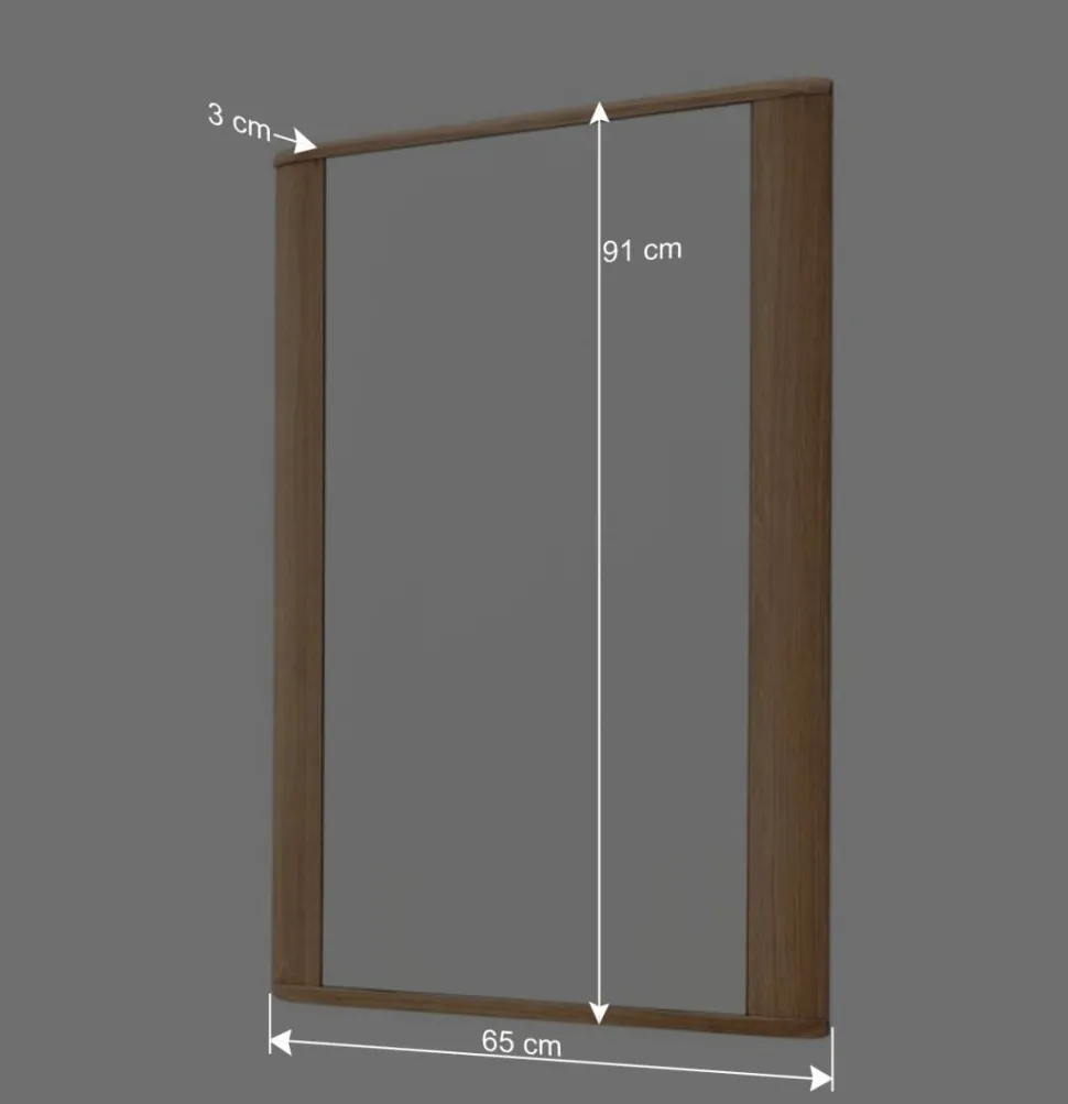 Wandspiegel mit Holzrahmen - Mabasa