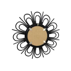 Wandspiegel mit schwarzem Rattanrahmen - Mellama