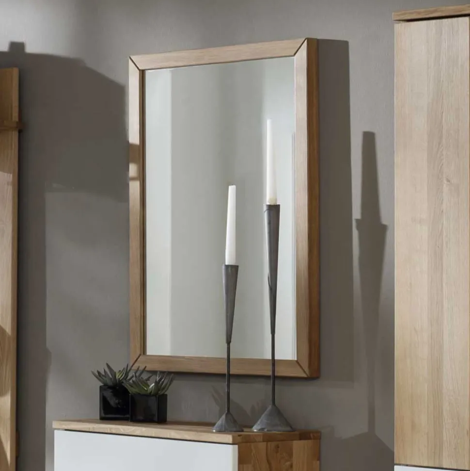 Wandspiegel Natrius aus Wildeiche Massivholz