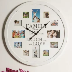 Wanduhr Family mit Platz für 12 Fotos - Bondo