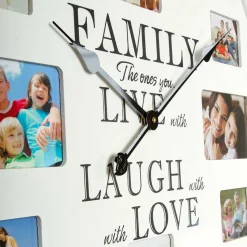 Wanduhr Family mit Platz für 12 Fotos - Bondo