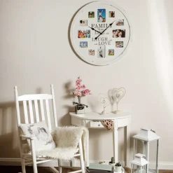 Wanduhr Family mit Platz für 12 Fotos - Bondo