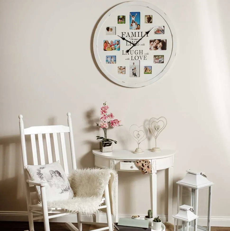 Wanduhr Family mit Platz für 12 Fotos - Bondo