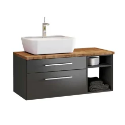 Waschbecken mit Schrank als Set - Estregos (dreiteilig)