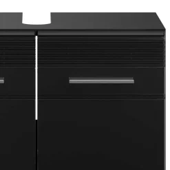 Waschbecken Unterschrank in Schwarz Hochglanz - Culina