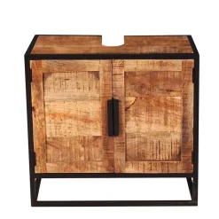 Waschbecken Unterschrank aus Massivholz - Evradon