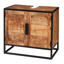 Waschbecken Unterschrank aus Massivholz - Evradon