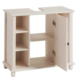 Waschbeckenschrank aus Holz in Weiß - Cilao