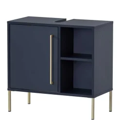 Waschbeckenschrank in Dunkelblau mit Gold - Chinale