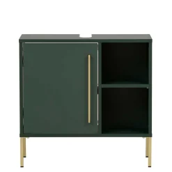Waschbeckenschrank in Dunkelgrün & Gold - Aqua