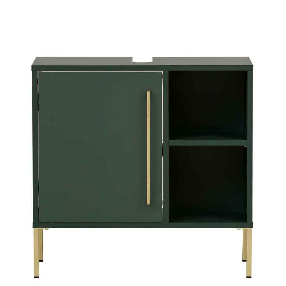 Waschbeckenschrank in Dunkelgrün & Gold - Aqua