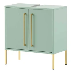 Waschbeckenschrank in Mintgrün & Gold - Aparcian