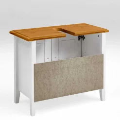 Waschbeckenschrank in Weiß & Kiefer Lauge - Sibiuta