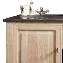 Waschbeckenschrank Vish in Eiche Bianco