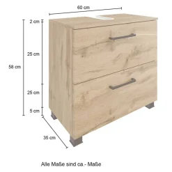 Waschbecken-Unterschrank 60 cm breit - Arazony