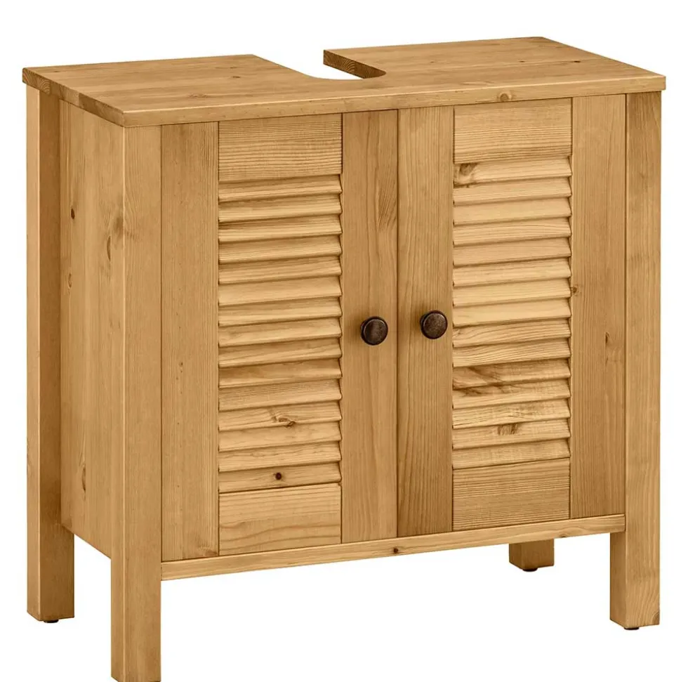 Waschbeckenunterschrank aus Kiefer Massivholz - Zavieca