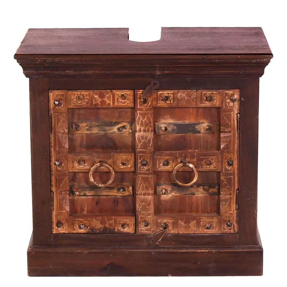 Waschbeckenunterschrank aus Recyclingholz - Solapura