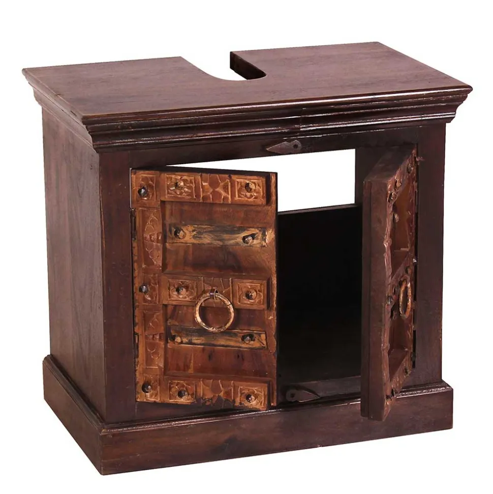 Waschbeckenunterschrank aus Recyclingholz - Solapura