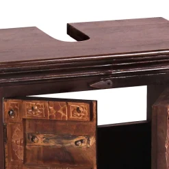 Waschbeckenunterschrank aus Recyclingholz - Solapura