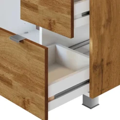 Waschbecken-Unterschrank in Wildeiche Holzoptik - Sucaeva