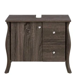 Waschbeckenunterschrank in Eiche Grau Holz Dekor - Fionora