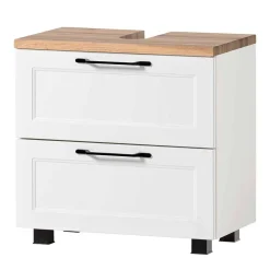 Waschbeckenunterschrank in Weiß mit Wildeiche - Gyatso