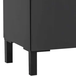 Waschbeckenunterschrank in Schwarz mit Wildeiche Dekor - Riguna