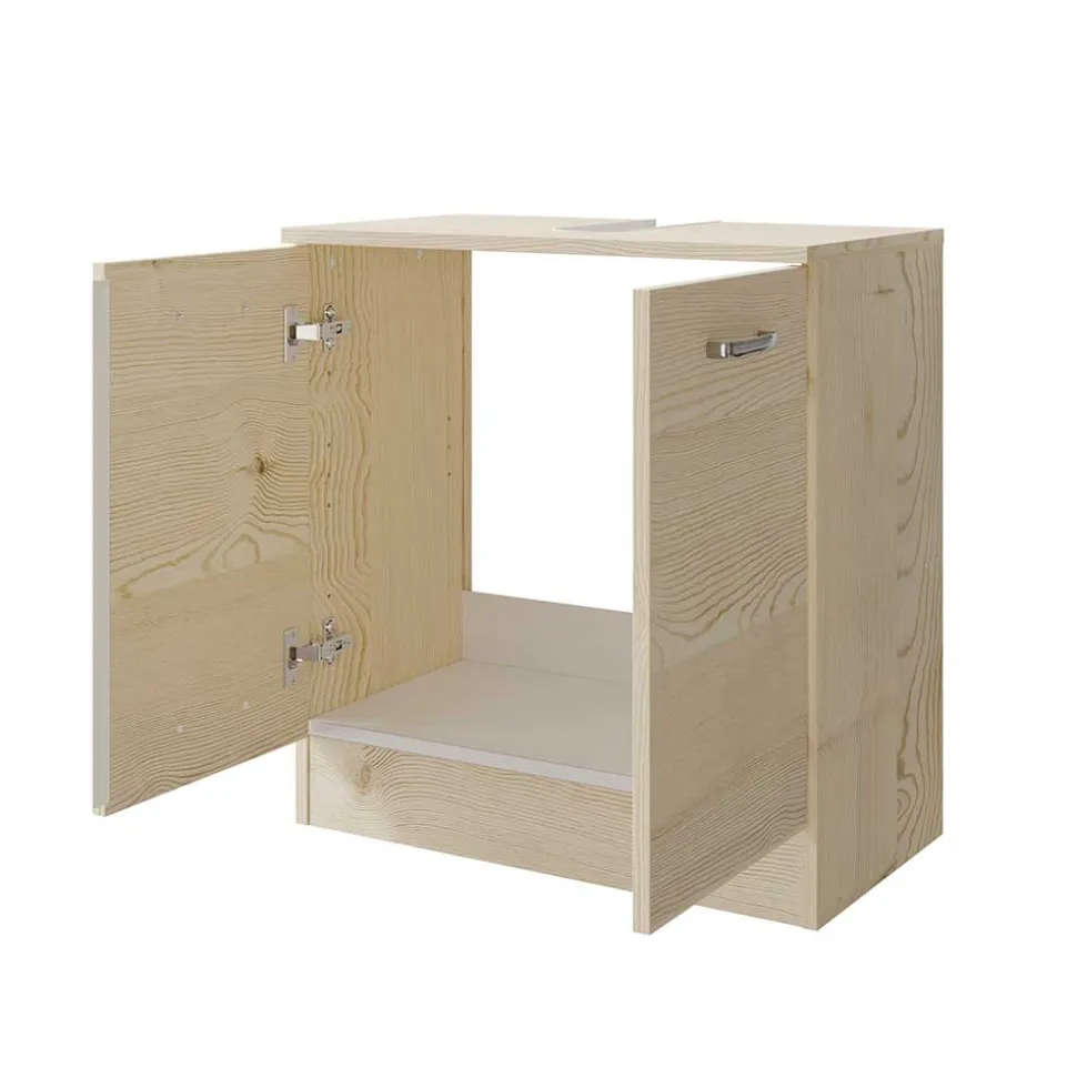 Waschbeckenunterschrank in hellem Holzdekor Pinie - Nova