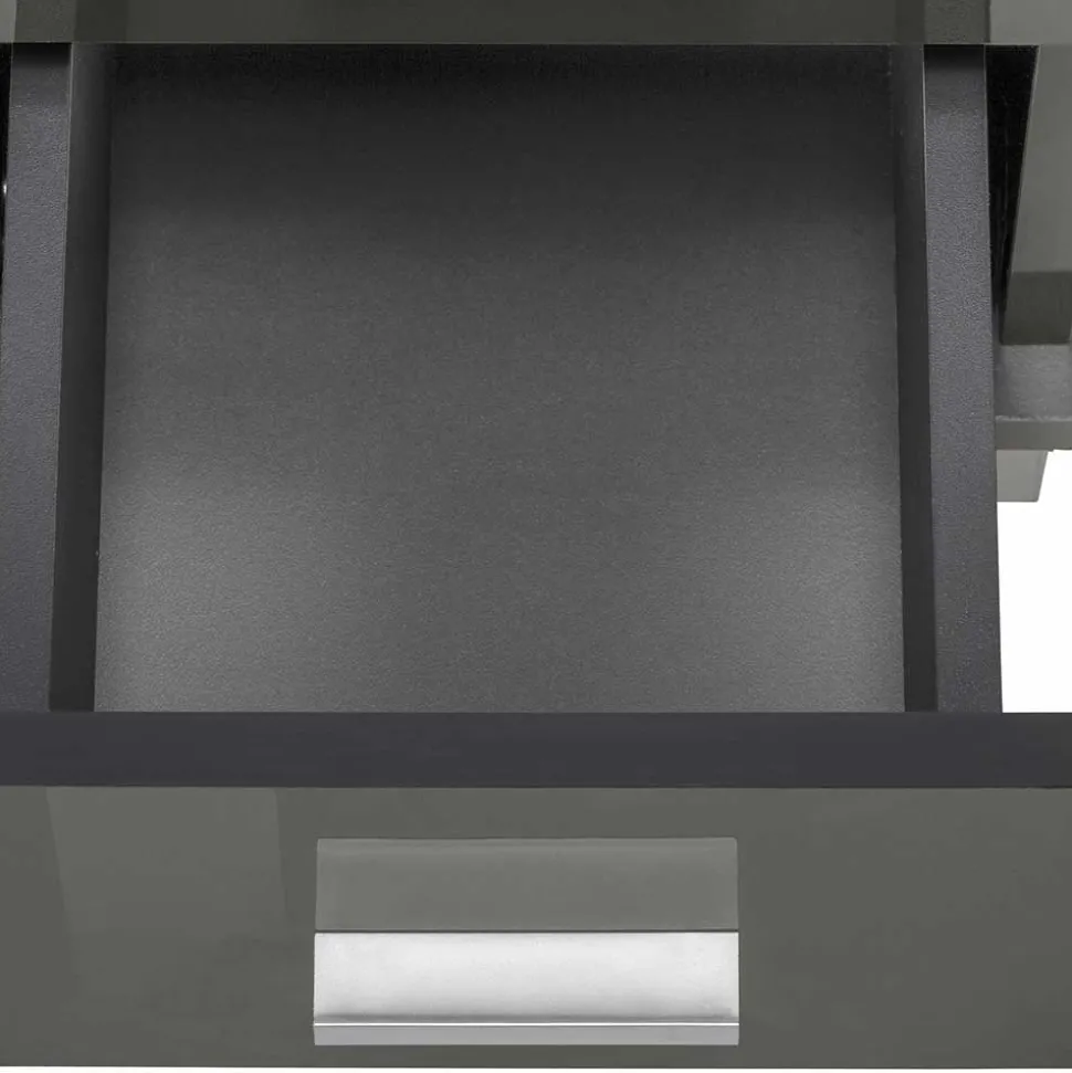 Waschbeckenunterschrank in Grau glänzend - Ulivia