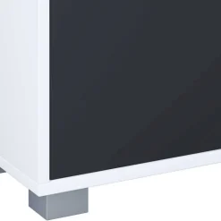 Waschbeckenunterschrank in Schwarz Weiß - Musone