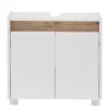 Waschbeckenunterschrank in Weiß & Wildeiche - Etravia