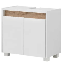 Waschbeckenunterschrank in Weiß & Wildeiche - Etravia