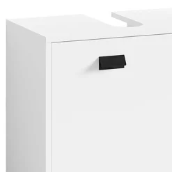 Waschbeckenunterschrank in Weiß mit Schwarz - Envaton