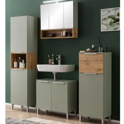 Waschbeckenunterschrank in Graugrün - Liz