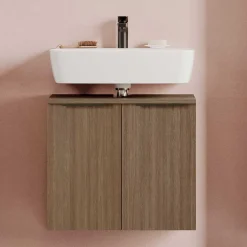 Waschbeckenunterschrank in Dekor Eiche Dunkel - Ucaida