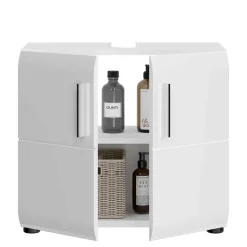 Waschbeckenunterschrank in Weiß hochglänzend - Rirua