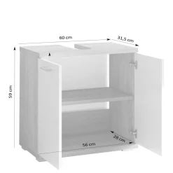 Waschbecken-Unterschrank 2-türig - Faneto