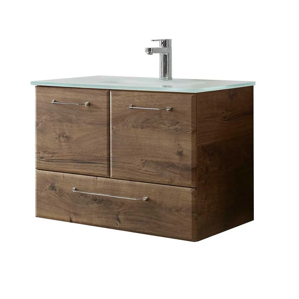 Waschkommode mit Glas-Waschbecken - Miss X