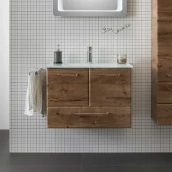 Waschkommode mit Glas-Waschbecken - Miss X