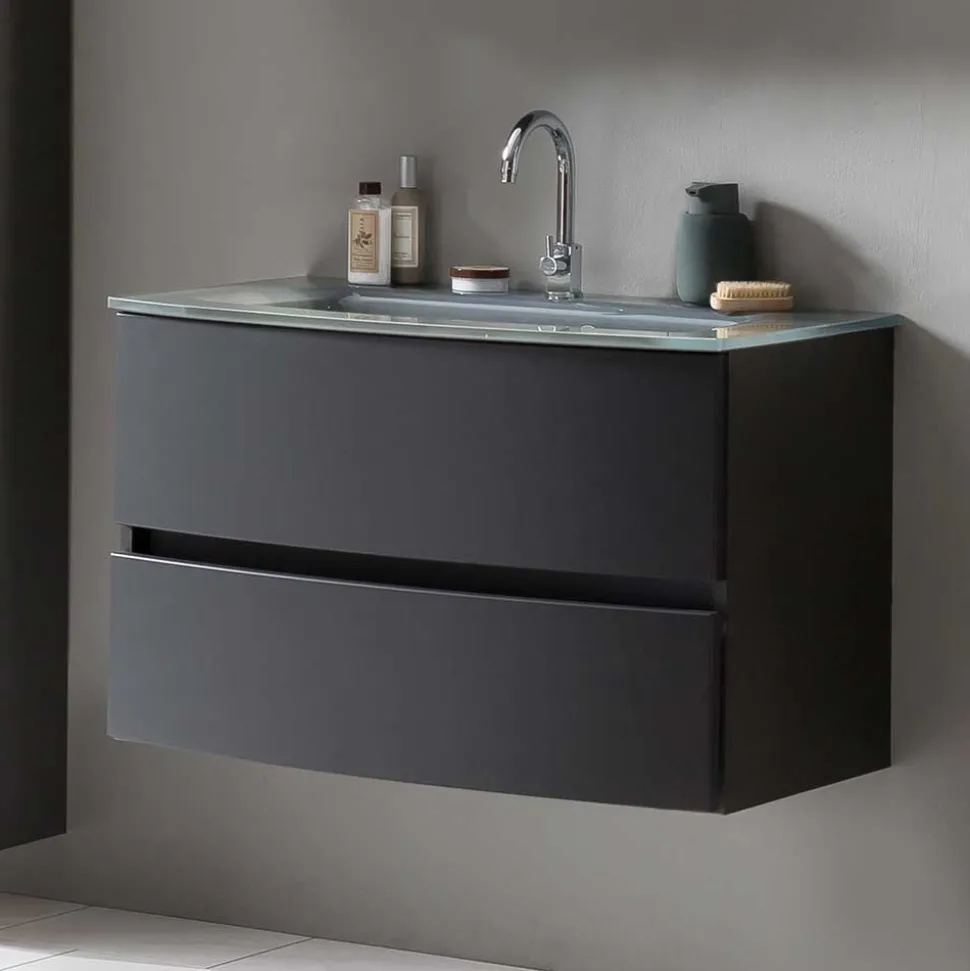 Waschkonsole in Dunkelgrau - Natarivos