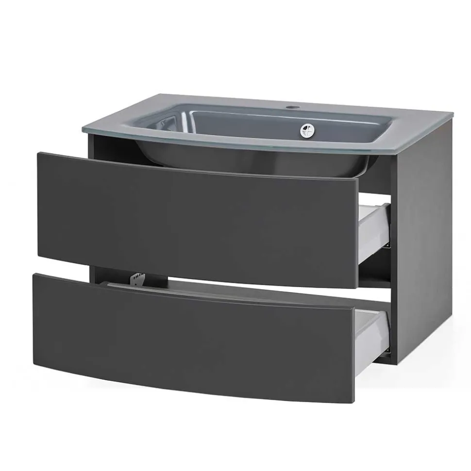 Waschkonsole in Dunkelgrau - Natarivos