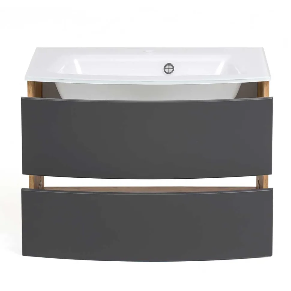 Waschkonsole in Grau & Wildeiche - Larutta