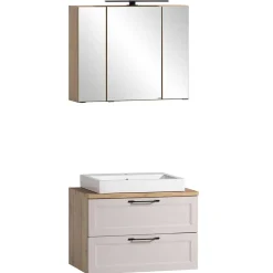 Waschkonsole und Spiegelschrank Set - Trioto (zweiteilig)