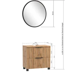 Waschplatz & Unterschrank Set - Crystoga (dreiteilig)