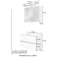 Waschplatz Einrichtung zweifarbig - Anviletca (zweiteilig)