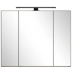 Waschplatz Kombi mit schwarzem Becken - Ucaida (dreiteilig)