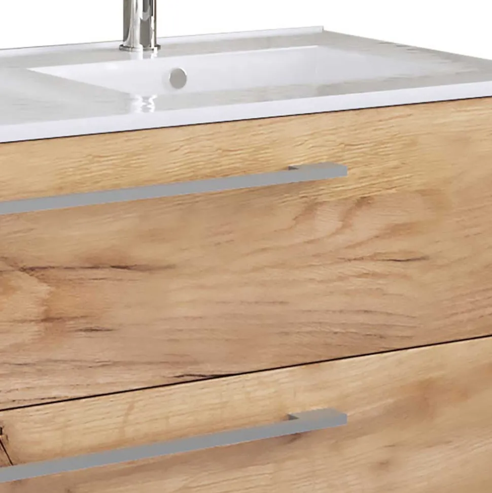 Waschplatz Kombination in Wildeiche Honig - Ursela (zweiteilig)