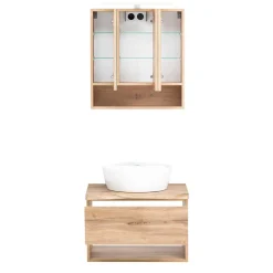 Waschplatz Kombination in Holzoptik - Tofias (zweiteilig)