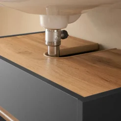 Waschplatz Kombination in Anthrazit - Ahilav (zweiteilig)