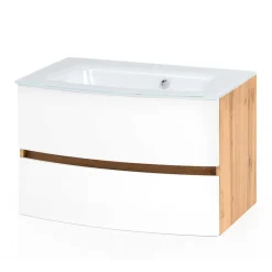 Waschplatz Möbel Set in Weiß - Neuvana (zweiteilig)